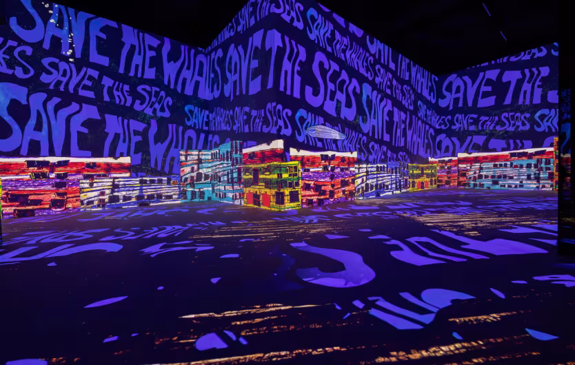 hundertwasser blue writing