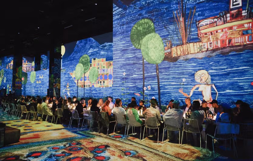 seated dinner event port des lumieres
